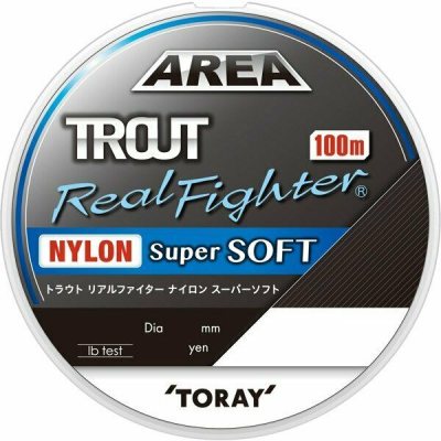 Леска монофильная Toray Trout Real Fighter Nylon Super Soft, 100м -4lb(2кг), 0,148мм